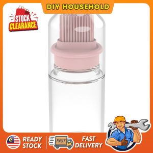 DIY House Hold Food Grade High Temperature Oiler Brush Cooking Baking BBQ Tools Health Oil Glass Bottle Brush 150ml Glass Oil Bottle Barbecue Grill Dispenser Pastry Steak Brushes Kitchen Baking Tool/ Botol Minyak