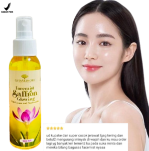 100 ML FACEMIST SAFFRON GLOWING GITASKINORI WITH LEMON NIACINAMIDE CASTOR OIL BPOM MENCERAHKAN WAJAH