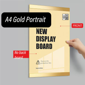 A4 Acrylic Wall Frame Papan Paparan Bingkai Dinding Mirror Sijil Gambar Pelekat Pejabat Certificate