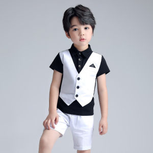 Set bé trai bộ vest ghile công tử bạc liêu sang chảnh đáng yêu cho bé trai H64