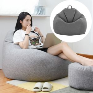 FORESTRY Comfortable Bean Bag Chair Sofa Cover Washable Removable Lazy Sofa Cover Lazy Sofa Protecter Soft Puff Couch Cover Bedroom