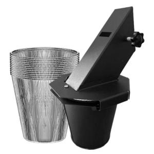 Large Capacity Drip Bucket With Grease Trap Funnel And Disposable Foil Liners Grease Catcher For BBQ and Picnics