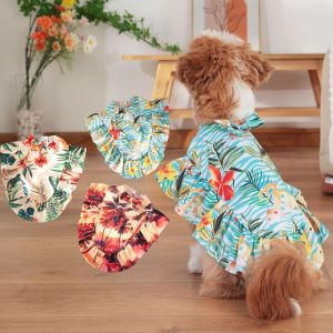 CUTE ELVES Sun Protection Pet Beach Shawl Skirt Hawaiian Style Cool Dog Vacation Skirt Creative Breathable Cat Cape Dress Spring