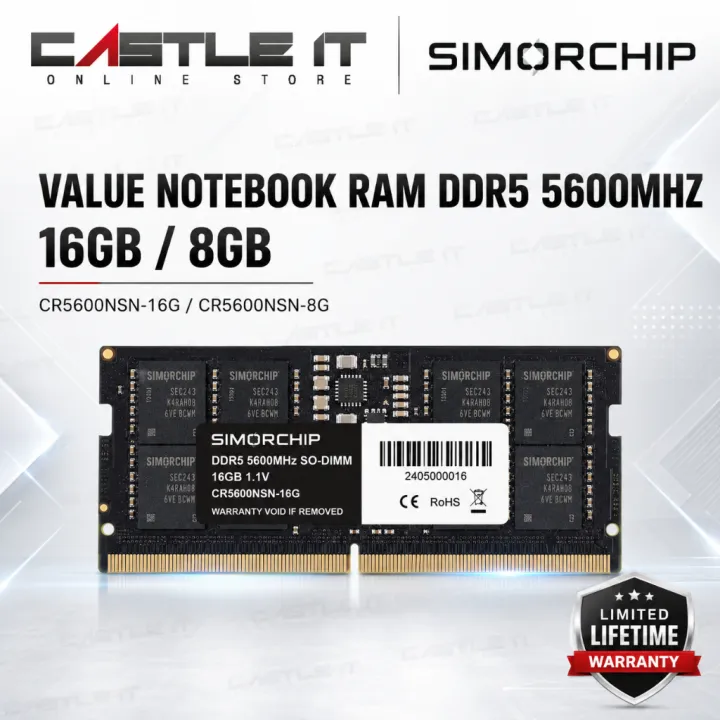 SimorChip Value Laptop Notebook RAM DDR5 8GB 16GB 5600MHz SO-DIMM