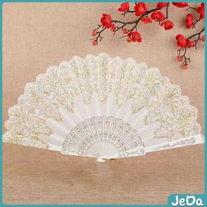 JeDa พัดลมคลาสสิก พัดจีนพัดสไตล์วินเทจ สง่างามและคลาสสิก พัดลม พัดพับ 1ชิ้น  Folding fan
