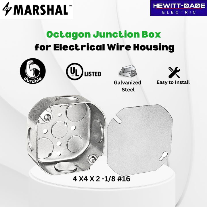 HEWITTDADE Electric Octagon Junction Box For Electrical Wire Housing HEWITTDADE Electric Octagon Junction Box For Electrical Wire Housing