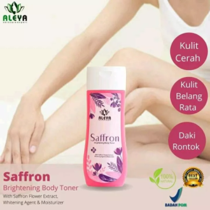 Toner Badan Pemutih Pembersih Badan Wajah Whitening Brightening Saffron Aleya Kelupas Leher Pemutih Selangkangan Ketiak Daki Toner Saffron