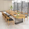 Meja Meeting / Meja Rapat Kantor Oval Minimalis Dengan 8 Kursi. 