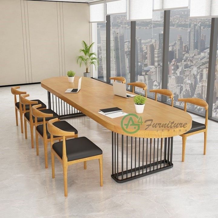 Meja%20Meeting%20/%20Meja%20Rapat%20Kantor%20Oval%20Minimalis%20Dengan%208%20Kursi%20-%20Image%204