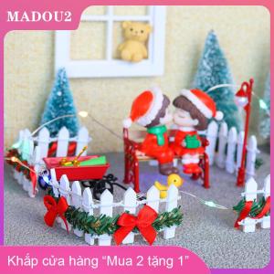 [COD] MADOU2 4 cái bộ 1 12 Dollhouse mini hàng rào bằng gỗ mô hình búp bê nhà ngày giáng sinh cảnh trang trí búp bê nhà vi sân vườn trang trí đồ chơi