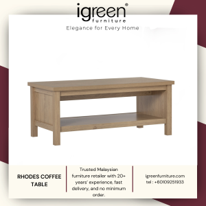 MADE IN MALAYSIA IGREEN HOME FURNITURE RHODES COFFEE TABLE PREMIUM QUALITY MURAH 家具