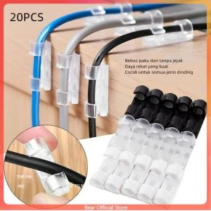 Klip Kabel Tempel 1 Bungkus Isi 20PCS Penjepit Kabel Klem Kabel Clip Cable Wire Organizer