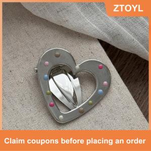 【ZTOYL】 Bạc Y2K Clip tóc cho phụ nữ thanh lịch kim loại Duckbill Clip Side bangs barrettes cô gái Phụ kiện tóc