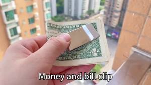 5/10Pcs Metal Money Clip for Cash Credit Card Holder Stainless Steel Slim Wallet Alternative Portable Business Bill Clip 5Pcs Set
