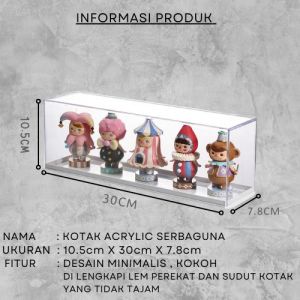 PROMO - Rak Display Koleksi Action Figure Box Clear Acrylic Pop Mart Blind Box Bricks / Pajangan Kotak Penyimpanan Mainan Bening Cristal Toy Storage Tebal Terlaris (Z1S1)
