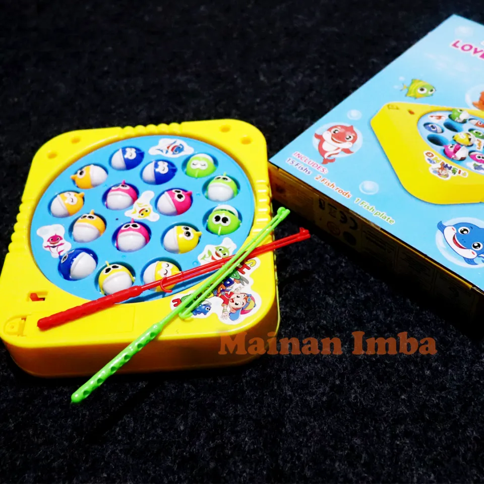 Mainan Pancingan Ikan Love Shark Babe - Fishing Game Baby Shark