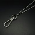 Lanyards for ID Badges Silver Chain Lanyard for Keys Stainless Steel Necklace ID Card Badge Holder. 
