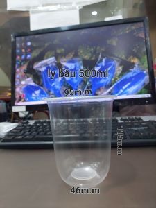 50 Ly đáy bầu đựng trà sữa sinh tố nhựa PP cao cấp 360ml 500ml 700ml -dùng 1 lần Quán nào cũng cần