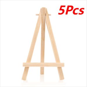 12pcs Mini Wooden Tripod Stand Wood Display Easel Phone Wooden Holder Wooden Tripod for Displaying Small Canvases Business Cards Photos