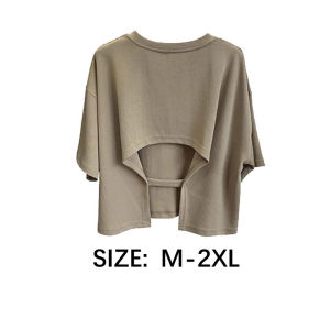 Gypasy【BUY1 TAKE1】Hollow Top Women Short Sleeve Breathable and comfortable fabricLoose Round Neck Both front and back sides can be worn ﻿