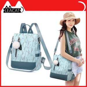 Leacat women small backpack national style fashion leisure anti-theft travel large-capacity crossbody bag tote bag