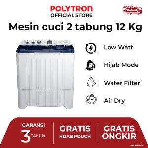 POLYTRON Mesin Cuci Primadona Giant 2 tabung 12 Kg PWM 1203B