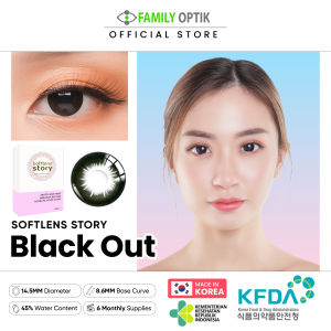 [LADYNAYOAN APPROVED]  Black Out Monthly Softlens Warna Korea Premium