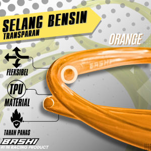 Selang Bensin Racing Model Transparan Tipe Elastis Tahan Bakaran Bashi-Original