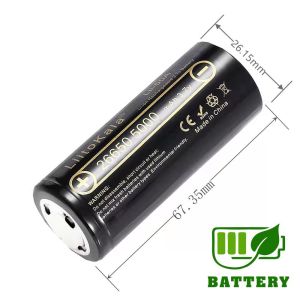 1 pc LiitoKala 26650 Lii-50A Jenis tombol 5000mAh Baterai Senter 3.7V lithium ion Debit tinggi