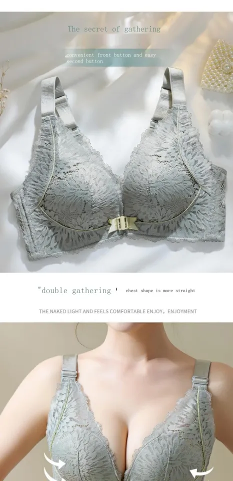 Wacoal bra front buckle bra small chest gathered without steel ring big  chest looks small