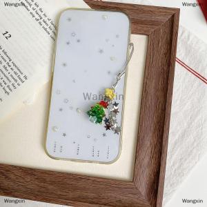 [COD] Wangxin พวงกุญแจรูปต้นคริสต์มาสสุดอินเทรนด์ Y2K พวงกุญแจพู่ห้อยรูปดาวน่ารักสายคล้องโทรศัพท์สำหรับผู้หญิงสวยงามของขวัญคริสต์มาส
