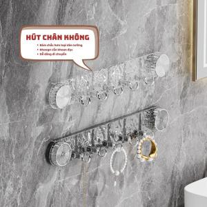 Thanh móc treo đồ đa năng cốc hút chân không siêu dính chịu lực tốt đồ bền cao G521-MCK-Thanh5Moc