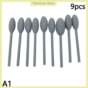 [PureZone] Texture Tool Sets For Clay Art Oval Clay Modeling Pattern Rollers Kit Clay Texture Rolling Emboss Plaids Hand Rollers Modeling Sticks For DIY Crafts (Single Head Double Head)