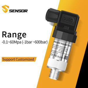 ทรานสมิตเตอร์ความดันน้ำ น้ำมัน เชื้อเพลิง ก๊าซ อากาศ G1/4 24V 4-20mA 0-10V 0-600bar เซ็นเซอร์ทรานสดิวเซอร์ความดันสแตนเลสเสริม