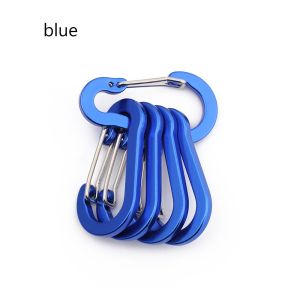 V-ELECTRONIC 5pcs Multi-Use Carabiner Outdoor Backpack Snap Clip Fishing Hook Keychain Lock Buckle