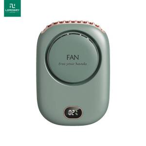 LORDWEY Portable Lazy Hanging Neck Fan Mini Bladeless Waist Clip Fans 2000mAh USB Rechargeable Mute Outdoor Sports 3 Gear Cooling Fan