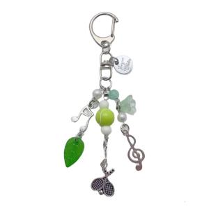 Trendy Tennis Bag Keychain Charm Pendant with Alloy Texture Enhances Personalize Styles for Sports Fan and Teens