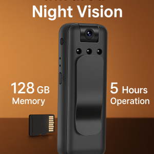 Portable 1080P Infrared Night Vision Pocket Camera with Voice Recorder and Motion Detection for Sports and Vlogging