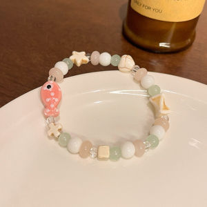 Ganten🍎Gelang Manik-manik Katak Ikan Kecil Segar dan Lucu Gelang Siswa Elastis Manis Gelang Serbaguna