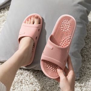Men Foot Massage Slippers Indoor Bathroom Non-slip Soft Slides Women Comfort Flats Couples Home Shoes