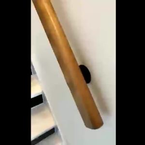 European style against the wall staircase handrail solid wood elderly non-slip Villa kindergarten corridor channel railings children wooden handrail