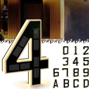 Lighted House Numbers for Outside 2026 New Waterproof Illuminated Address Numbers Sign Modern LED Light up Backlit House Number for Home Garage Shop