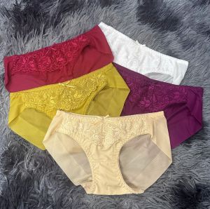 Quần lót spring thun lạnh phối ren giữa siêu mềmmát lạnh không viền. Mã 5402