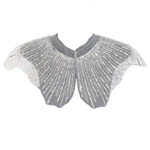 Eye-Catching Sequins Collar Appliques for Clothes Dress Sewing Patches DIY Lapel Wedding Dress Decors Accessories