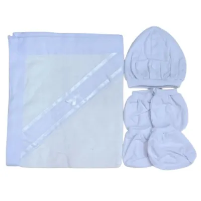 6in1 Hooded Blanket/Pranela&Bonnet Set(Bonnet BootiesMittens)For Newborn