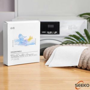 Seeko 24pcs Laundry Tablets Washing Powder Soap Color Protection Anti-Color Laundry Liquid Paper