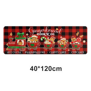 Keranixy Christmas Doormat Xmas Print Kitchen Bathroom Absorbent Carpet Home Entrance Non-slip Floor Rug Pad