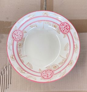 ชามเซรามิค ขนาด 8 นิ้ว ชามกระเบื้อง ทรงปากบาน  สำหรับใส่อาหาร เข้าไมโครเวฟได้