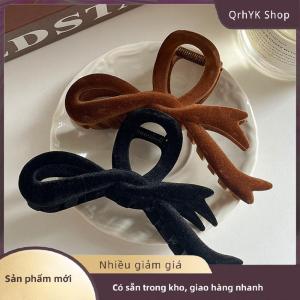 Hàng có sẵn✨ Nhung đỏ nơ tóc Clip mùa thu mùa đông phụ nữ tóc Claw Clip pháp thanh lịch Kẹp Tóc Hàn Quốc Phụ Kiện Tóc Nữ Mũ Nón Quà Tặng