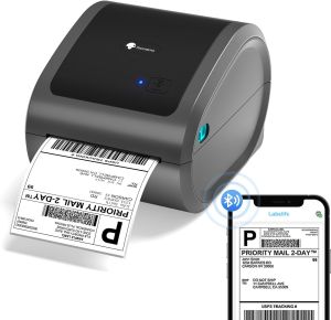 Phomemo D520BT Thermal Waybill PrinterUSB+Bluetooth A6 Shipping Label Printer Inkless Sticker Maker MachineGreat For BarcodeAwbQR CodePicturePrice TagLogoClothes Labels